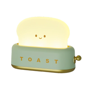 rechargeable toaster inspired led lamp charming & colorful night light with usb charging