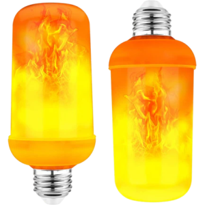 led flame light bulbs – 2 pack low voltage flickering fire effect for halloween, christmas & outdoor decor