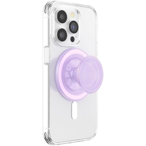 popsockets phone grip for magsafe, magnetic holder, phone stand, cute pink opalescent clear