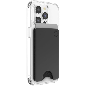 popsockets adhesive phone wallet, phone card holder without grip black