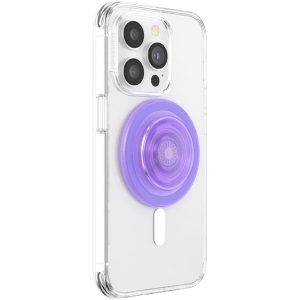 popsockets phone grip for magsafe, magnetic holder, phone stand lavender translucent