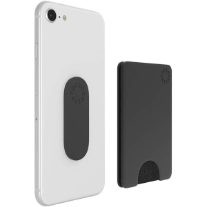 popsockets adhesive phone wallet, phone card holder without grip black