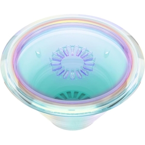 popsockets phone grip with expanding kickstand, adhesive grip translucent clear iridescent