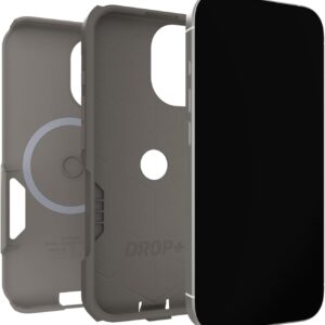 otterbox iphone 17 commuter series case grey comfort thin & protective iphone case, dual layer, impact absorbing iphone case