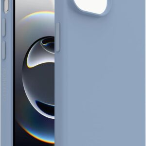 otterbox iphone 17e, 16e, 15, 14, & 13 figura series case polus blue aesthetic, silicone phone cases, protective minimalist design, magsafe iphone case with camera protection