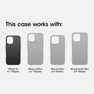 otterbox iphone 16 defender series xt clear case floral purple tough, rugged & durable iphone case, snaps on magsafe, pressure fitted dual layer iphone case