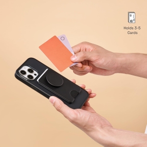 popsockets adhesive phone wallet and card holder with grip black