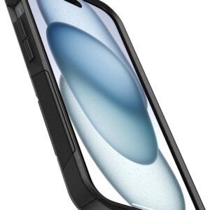 otterbox iphone 17e, 16e, 15, 14, & 13 commuter series case black, slim & tough, pocket friendly, with port protection