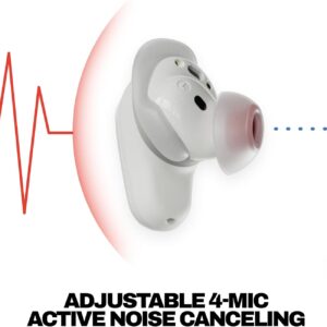 skullcandy method 360 anc wireless earbuds, sound by bose, bluetooth headphones, premium noise cancelling, up to 40 hrs battery, sweat and water resistant, microphone for iphone android bone