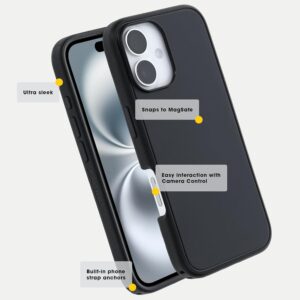 otterbox iphone 16 plus symmetry series case spruce bark ultra thin, sleek iphone case, protective iphone case with smooth woodgrain design