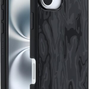 otterbox iphone 16 plus symmetry series case spruce bark ultra thin, sleek iphone case, protective iphone case with smooth woodgrain design