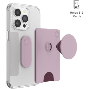 popsockets adhesive phone wallet and card holder with grip, light pink blush pink