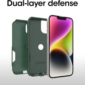 otterbox iphone 14 & iphone 13 commuter series case trees company (green), slim & tough, pocket friendly, with port protection