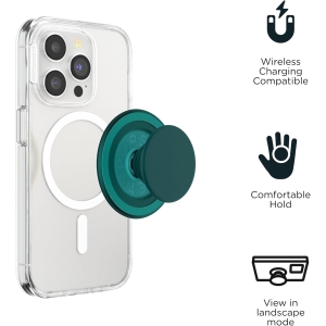 popsockets phone grip for magsafe, magnetic holder, phone stand, green fresh pine