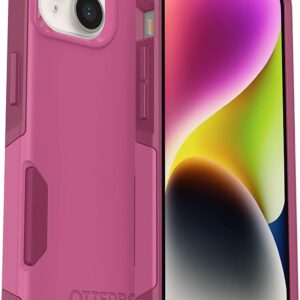 otterbox iphone 14 & iphone 13 commuter series case into the fucshia (pink), slim & tough, pocket friendly, with port protection
