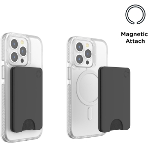 popsockets phone wallet for magsafe, phone card holder without grip black