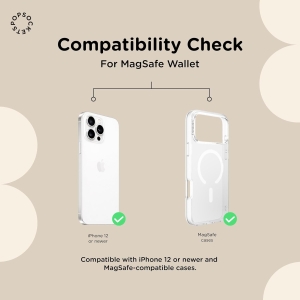 popsockets phone wallet for magsafe, phone card holder with grip, white white clear