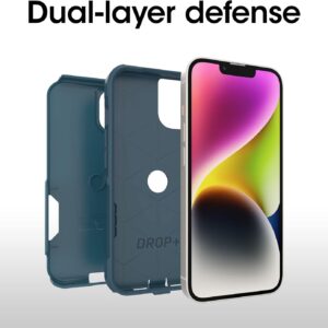 otterbox iphone 14 & iphone 13 commuter series case dont be blue (blue), slim & tough, pocket friendly, with port protection