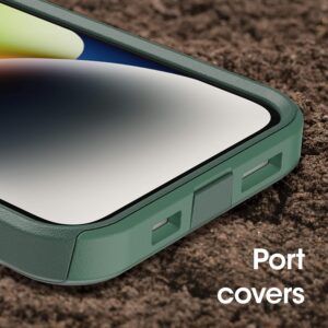 otterbox iphone 14 & iphone 13 commuter series case trees company (green), slim & tough, pocket friendly, with port protection