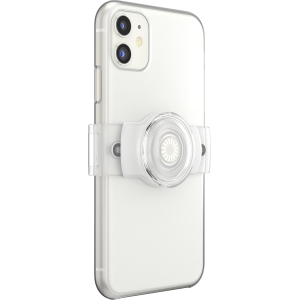 popsockets phone grip & slide stretch, clear white and clear