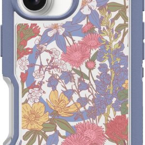 otterbox-iphone-16-defender-series-xt-clear-case-floral-purple-tough-rugged-durable-iphone-case-snaps-on-magsafe-pressure-fitted-dual-layer-iphone-case