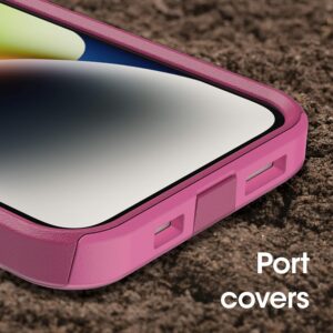otterbox iphone 14 & iphone 13 commuter series case into the fucshia (pink), slim & tough, pocket friendly, with port protection