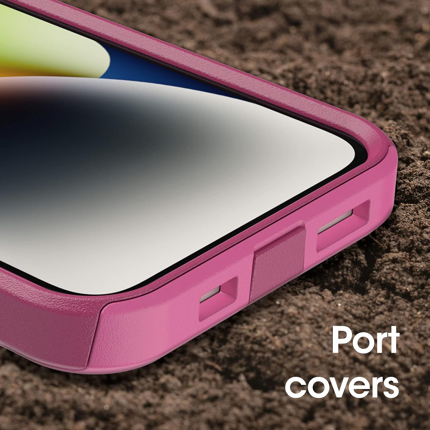 otterbox iphone 14 & iphone 13 commuter series case into the fucshia (pink), slim & tough, pocket friendly, with port protection otterbox iphone 14 & iphone 13 commuter series case into the fucshia (pink), slim & tough, pocket friendly, with port protection