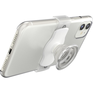 popsockets phone grip & slide stretch, clear white and clear