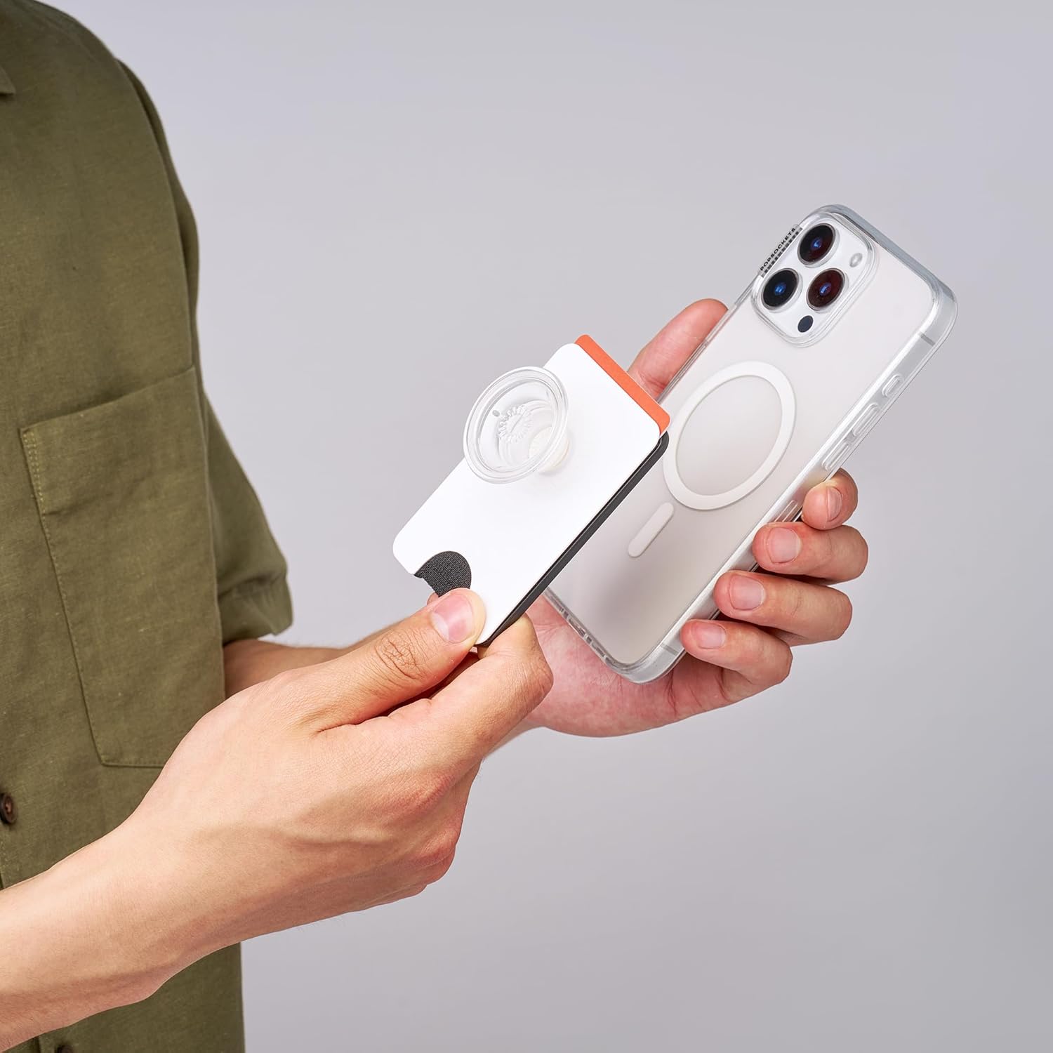 popsockets phone wallet for magsafe, phone card holder with grip, white white clear popsockets phone wallet for magsafe, phone card holder with grip, white white clear