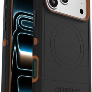 otterbox iphone 17 pro max defender pro series case black tough, rugged & durable iphone case, snaps on magsafe