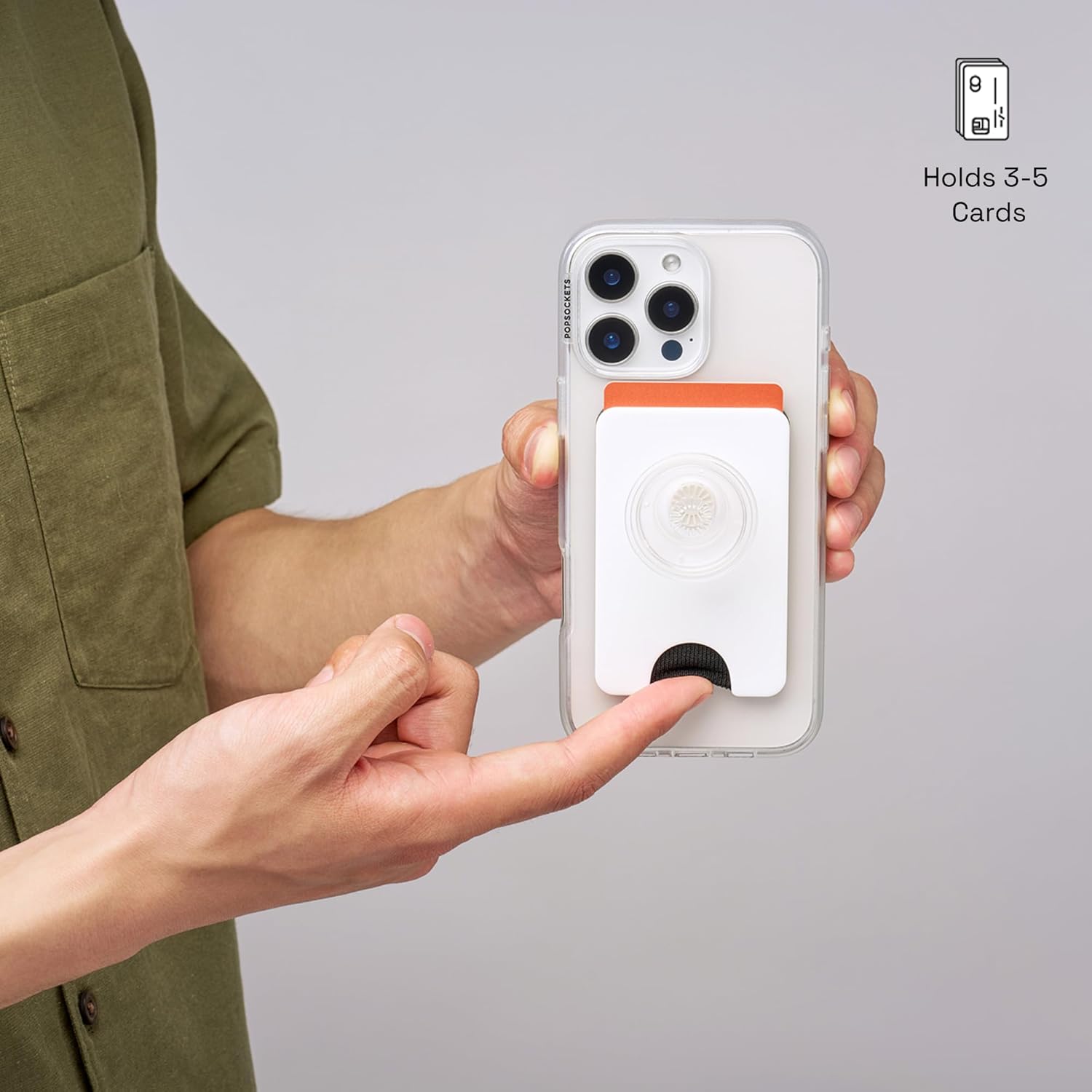 popsockets phone wallet for magsafe, phone card holder with grip, white white clear popsockets phone wallet for magsafe, phone card holder with grip, white white clear