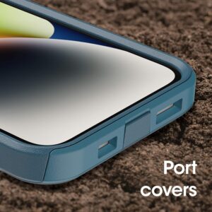 otterbox iphone 14 & iphone 13 commuter series case dont be blue (blue), slim & tough, pocket friendly, with port protection