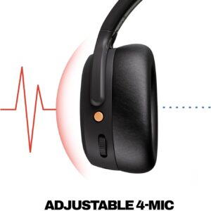 skullcandy crusher anc 2 wireless over ear bluetooth headphones with multi sensory bass, active noise cancelling, up to 60 hours battery, microphone for iphone android true black