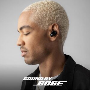 skullcandy method 360 anc wireless earbuds, sound by bose, bluetooth headphones, premium noise cancelling, up to 40 hrs battery, sweat and water resistant, microphone for iphone android true black