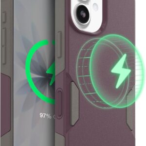otterbox-iphone-17-only-commuter-series-case-built-in-magsafe-thin-dual-layer-pocket-friendly-port-cover-purple-ish-on-purpose