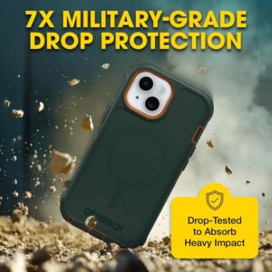 otterbox defender magsafe case for iphone 17e, 16e, 15, 14, 13 – 7x military grade drop protection, rugged grip texture, strap anchors, port covers, screenless – non retail packaging – coppersmith