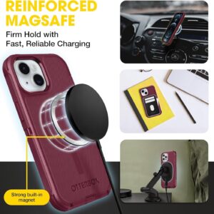 otterbox defender magsafe case for iphone 17e, 16e, 15, 14, 13 – 7x military grade drop protection, rugged grip texture, strap anchors, port covers, screenless – non retail packaging – foxberry pink